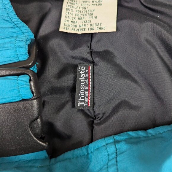 Vintage LL Bean Kids Thinsulate Ski Overalls Blue Youth Small 8 Insulated - Picture 8 of 13